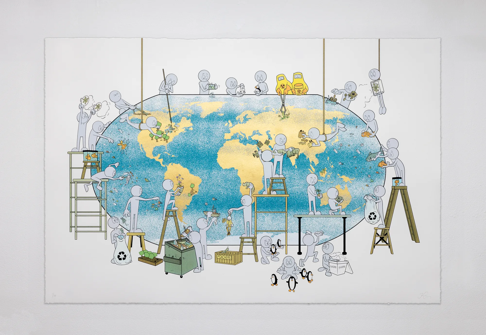 Our World (Gold Leaf) - Print